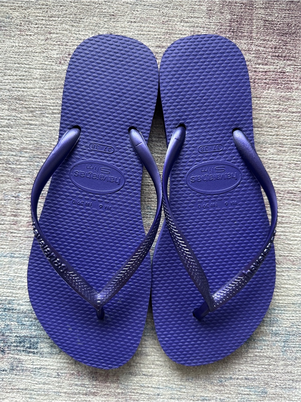 EUC Havaianas Women’s Purple Slim Flip Flops